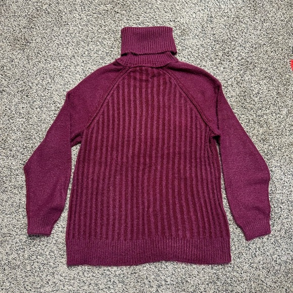 Free People Big City Turtleneck in Mulberry Garnet - Picture 5 of 8